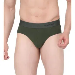 UnderJeans by Spykar Olive Regular Fit Briefs-image-48