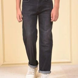 Crimsoune Club Boys Black Straight Fit Jeans-picture-16
