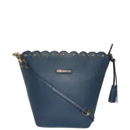 BELLADAMA Reina Navy Embellished Medium Sling Handbag-image-15