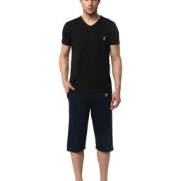 Vimal Jonney Navy & Black T-Shirt & Capris-picture-34