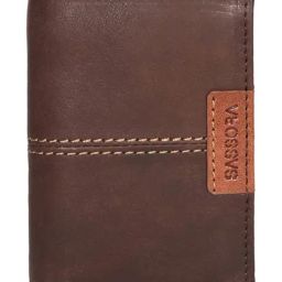 SASSORA Izan Brown & Tan Small Leather Bi-Fold Notecase for Men-picture-16
