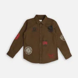 Pepe Jeans Kids Khaki Solid Shirt-image-14