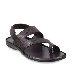 Mochi Men's Brown Back Strap Sandals-image-31