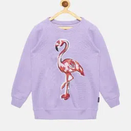Kiddopanti Kids Lavender Embellished Full Sleeves Sweatshirt-image-17