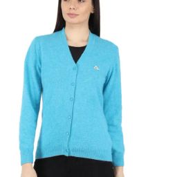 Monte Carlo Blue Wool Open Front Cardigan-image-55