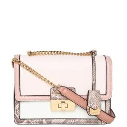 Aldo Pink Color Block Medium Sling Handbag-image-17