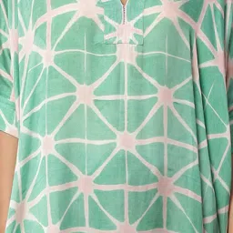 aarke Ritu Kumar Green Printed Kaftan Kurti image 4