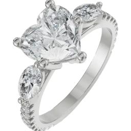 Emori 18k White Gold & Diamond Heartfelt Engagement Ring-image-94