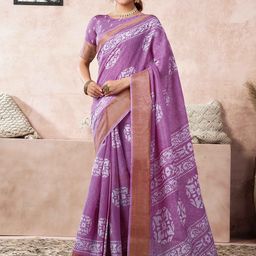 KALINI Ethnic Motifs Print Zari Saree-picture-1