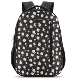 Lavie Sport Gerbera 26L Floral Printed School Backpack for Girls (Black)-image-30