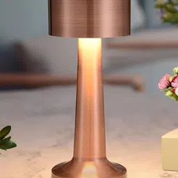 Homesake Rose Gold Cylindrical Shaped Table Lamp-image-77