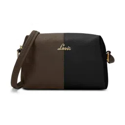 Lavie Tori Black Color Block Leather Small Cross Body Bag-image-27