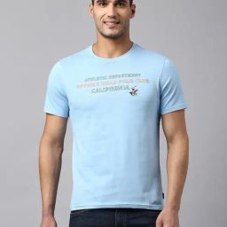 Beverly Hills Polo Club Light Blue Regular Fit Cotton Crew T-Shirt-picture-44