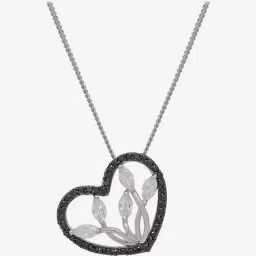 The Real Effect London 800 Silver Heart Chain Pendant for Women-image-70