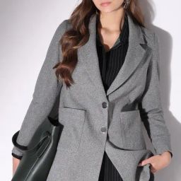 Vero Moda Grey Textured Coat-picture-37