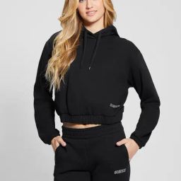 Guess Black Cotton Solid Full Sleeves Sweatshirt-image-21