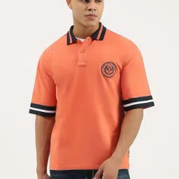 United Colors Of Benetton Orange Oversized Printed Polo T-Shirt-picture-14