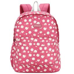 Lavie Sport Gerbera 18L Printed Casual Backpack | Daypack|School Bag for Girls (Magenta)-picture-0
