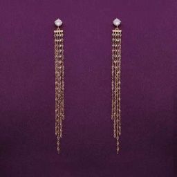 Kai Jewel Sterling Silver Chains Dangler Rose Gold Earrings for Women-image-11