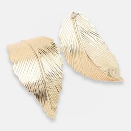 Sohi Gold Plated Party Designer Hoop Earrings-11