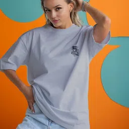 CORSICA Printed Round Neck Oversize T-shirt-image-96