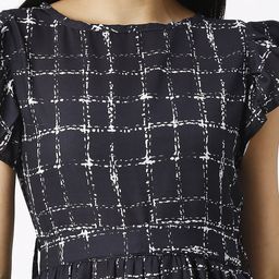Noia Print Flutter Sleeve Ruffled Crepe A-Line Midi Dress image 4
