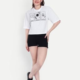 HAUTEMODA Print Crop Top-image-102