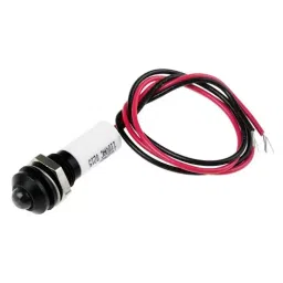 RS PRO White Panel Mount Indicator 110V AC, Mounting Hole Size 8 mm, Termination Type Lead Wires, IP Rating IP67, Model No 7239687-38