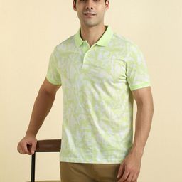 Allen Solly Men Floral Printed Polo Collar Pockets T-shirt-image-86