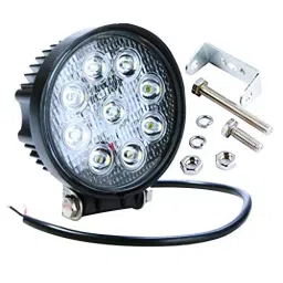 Auto Pearl 9 LED High Brightness Round Fog Light Compatible For Royal Enfield Classic Chrome image 2
