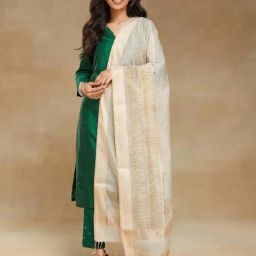 Fabindia Beige Printed Dupatta-picture-14