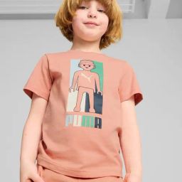 Puma Boys Pink Cotton Printed T-Shirt-picture-16