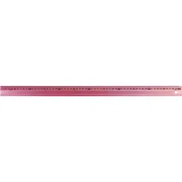 Shinwa Rules Anti-slip Aluminum Straight Scale Arusuke Pale Pink, 68536982-22