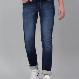 Cantabil Blue Denim Regular Fit Solid Jeans-image-8