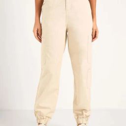 People by Pantaloons Off White Plain Joggers-image-43