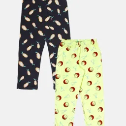 Kiddopanti Boys Black & Yellow Cotton Printed Regular Fit Pyjamas - Pack of 2-picture-13