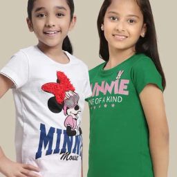 Kidsville Green & White Cotton Printed T-Shirt-image-48