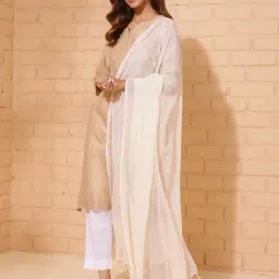 Fabindia White Cotton Woven Pattern Dupatta-picture-40