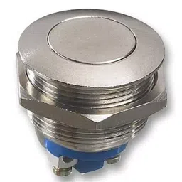 APEM PUSHBUTTON, METAL, FLAT, 22MM, AV031003C900-14