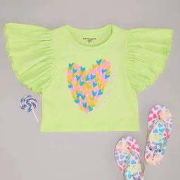 Pantaloons Junior Girls Sharp Green Cotton Printed T-Shirts-image-58