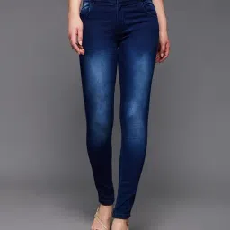 Miss Chase Blue Skinny Fit High Rise Stretchable Jeans-picture-25