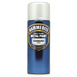 Hammerite 400ml White Ha mmered Spray Paint, 5084784-image-71