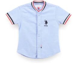 U.S. Polo Assn. Boys Blue Solid Shirt-picture-45