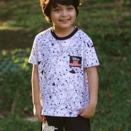 Nap Chief Kids Unisex 101 Dalmatians Printed Pure Cotton T-shirt with Shorts-image-64