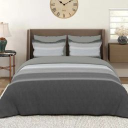 Layers Duracount 225 CVC Cotton Blend Stripes Pattern Bedsheet Set-image-66