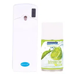 Airance Automatic LED A8 Room Freshener Dispenser Machine with 250 ml Refreshing Lime Fragrance Spray Bottle (Pack of 2)-image-50