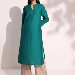 Fabindia Green Straight Kurta-picture-48