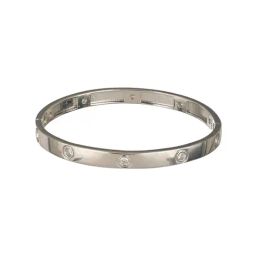 Prita by Priyaasi Chic Studded Band Style Silver-Plated Bracelet-23