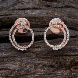Kushal's Fashion Jewellery White CZ-Jewellery Polished Zircon Stud Earrings-picture-10
