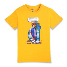 Gini & Jony Kids Yellow Digital Print T-Shirt-image-82